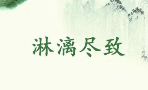 淋漓尽致