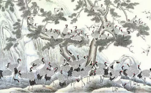 百鹤图