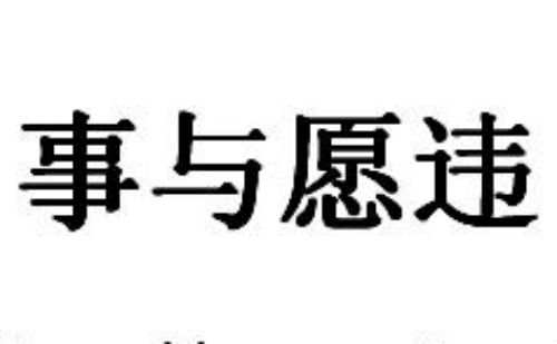 事与愿违