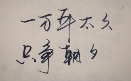 一万年太久只争朝夕