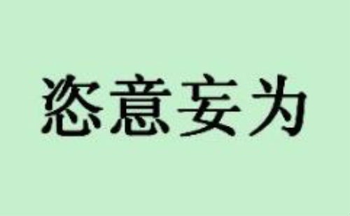 恣意妄为