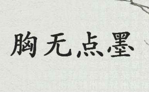 胸无点墨
