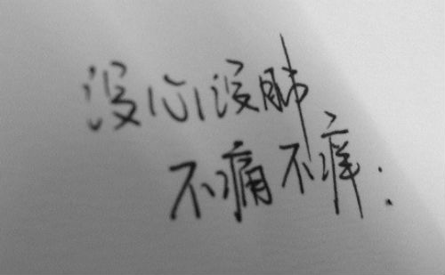 没心没肺不痛不痒