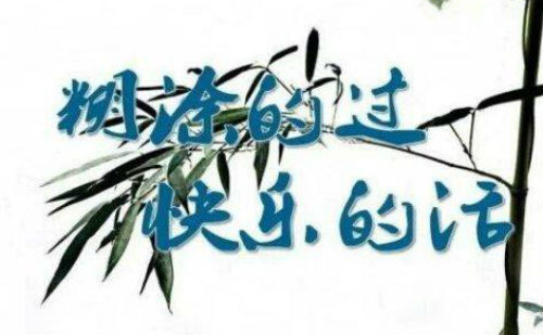 糊涂的过快乐的生活