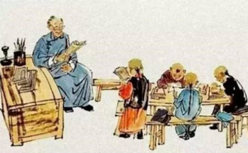 老先生一字一板的讲课